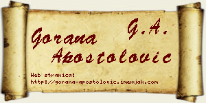 Gorana Apostolović vizit kartica